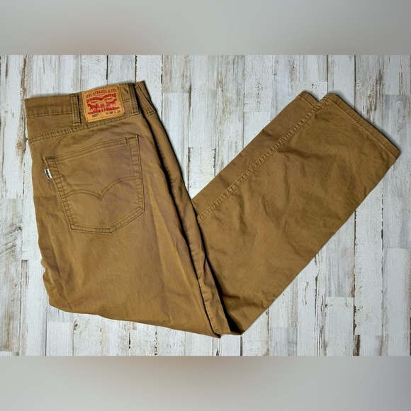 Levi's Other - Levis 502 Jeans Mens 38X32 Tan Denim Straight Leg Casual Preppy
